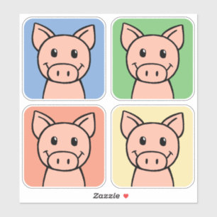 Cartoon Clip Art lacht Piggie Piggy Pigs! Sticker