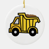 Cartoon Clip Art met constructiedronk Keramisch Ornament (Achterkant)