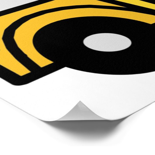 Cartoon Clip Art met constructiedronk Poster (Hoek)