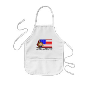 Cartoon-clip-art schattige Amerikaanse prinses vla Kinder Schort