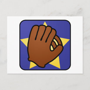 Cartoon Clip Art Sport Baseball Glove Gold Star Briefkaart