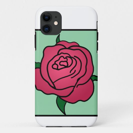 Cartoon Clip Art Valentijnsdag Rode Roos Bloem Case-Mate iPhone Case (Achterkant)