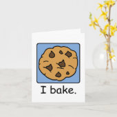 Cartoon Clip Art Yummy Chocolate Chip Cookie Kaart (Gele Bloem)