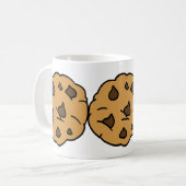 Cartoon Clipart HUGE Chocolate Chip Cookie Dessert Koffiemok (Voorkant links)
