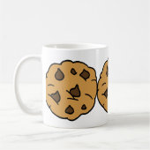Cartoon Clipart HUGE Chocolate Chip Cookie Dessert Koffiemok (Links)