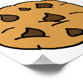 Cartoon Clipart HUGE Chocolate Chip Cookie Dessert Poster (Hoek)