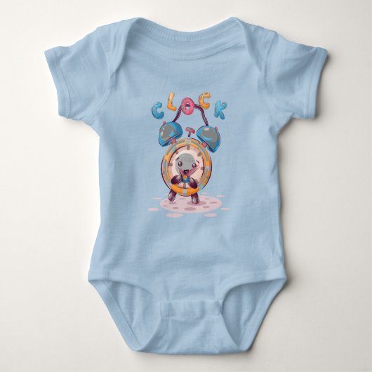 Cartoon Clock | Baby Bodysuit (Voorkant)
