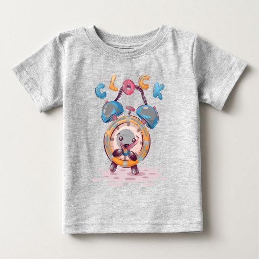 Cartoon Clock | Baby T-shirt (Voorkant)
