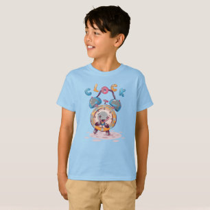 Cartoon Clock Kinder T-shirt