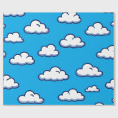 Cartoon Cloud Pattern – Seamless Sky Design Cadeaupapier (Vlak)