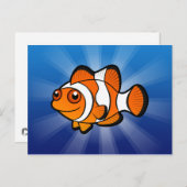 Cartoon Clownvis Briefkaart (Voorkant / Achterkant)