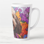 Cartoon Cockapoo in een Garden Latte Mok (Rechts)