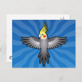 Cartoon Cockatiel Briefkaart (Voorkant / Achterkant)
