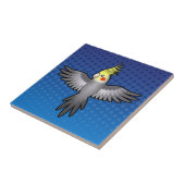 Cartoon Cockatiel Tegeltje (Zijkant)