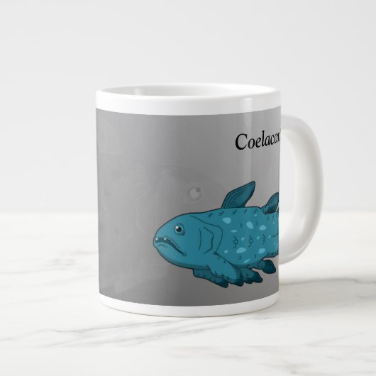 Cartoon Coelacanth Grote Koffiekop (Voorkant rechts)