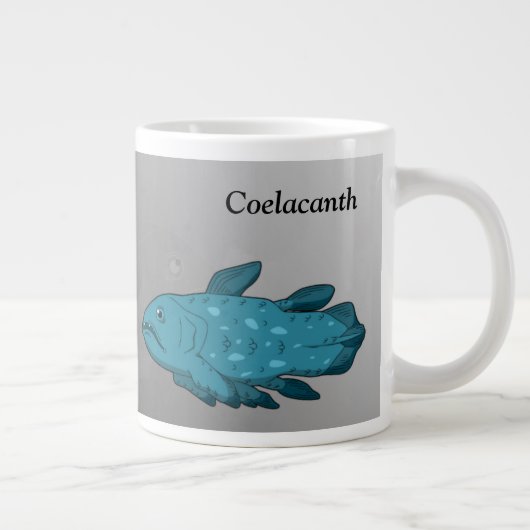 Cartoon Coelacanth Grote Koffiekop (Rechts)