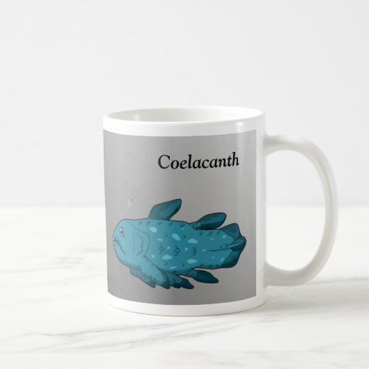 Cartoon Coelacanth Koffiemok (Rechts)