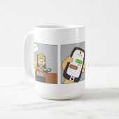Cartoon Coffee Cup Koffiemok (Voorkant links)