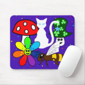Cartoon Collage Mousepad Muismat (Met muis)