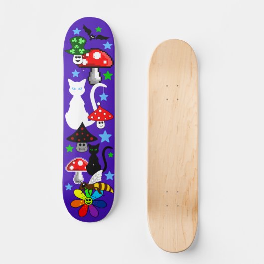 Cartoon "Collage Skateboard" Skateboard (Voorkant)
