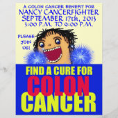 Cartoon Colon Cancer Benefit Flyer (Achterkant)