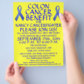 Cartoon Colon Cancer Benefit Flyer (Hand)