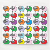 Cartoon Colorful Sheep Pattern Muismat (Voorkant)