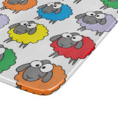 Cartoon Colorful Sheep Pattern Snijplank (Hoek)