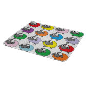 Cartoon Colorful Sheep Pattern Snijplank (Hoek)