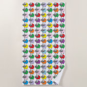 Cartoon Colorful Sheep Pattern Strandlaken (Voorkant)