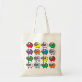 Cartoon Colorful Sheep Pattern Tote Bag (Voorkant)