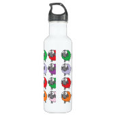 Cartoon Colorful Sheep Pattern Waterfles (Achterkant)
