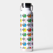 Cartoon Colorful Sheep Pattern Waterfles (Voorkant)