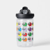 Cartoon Colorful Sheep Pattern Waterfles (Voorkant)