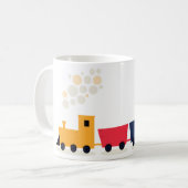 Cartoon Colorful Train Koffiemok (Voorkant links)