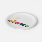 Cartoon Colorful Train Papieren Bordje (Gekanteld)