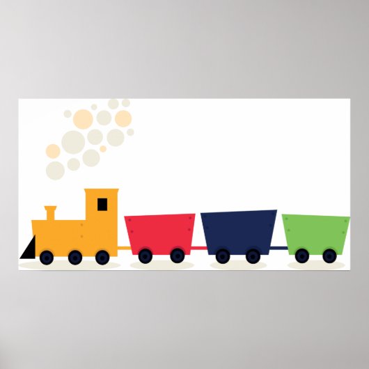 Cartoon Colorful Train Poster (Voorkant)