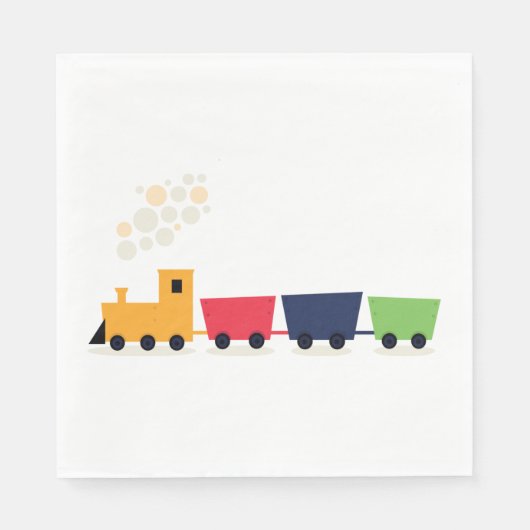 Cartoon Colorful Train Servet (Voorkant)