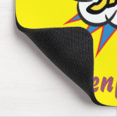 Cartoon Comic-boekpatroon lichtgeel Muismat (Hoek)