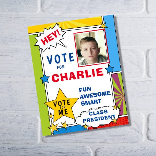 Cartoon Comic Book Style Stemschool Poster