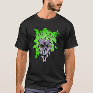 Cartoon Comic Book Villain met Paarse huid T-shirt