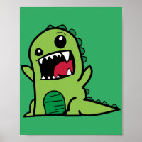 cartoon comic dino dinosaur green