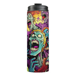 Cartoon Comic Zombies Tumbler Wrap T-shirt Thermosbeker