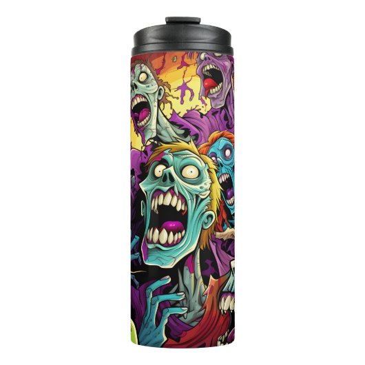 Cartoon Comic Zombies Tumbler Wrap T-shirt Thermosbeker (Voorkant)