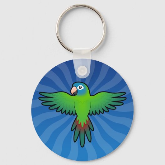 Cartoon conure / lori / papegaai sleutelhanger (Voorkant)