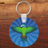Cartoon conure / lori / papegaai sleutelhanger (Voorkant)