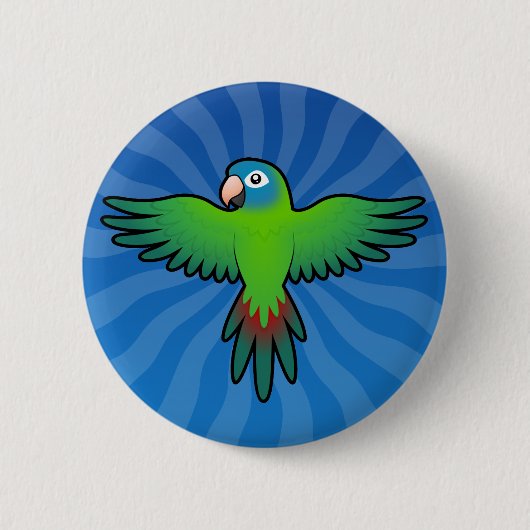 Cartoon Conure / Lorikeet / Parrot Ronde Button 5,7 Cm (Voorkant)