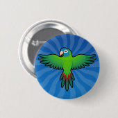 Cartoon Conure / Lorikeet / Parrot Ronde Button 5,7 Cm (Voorkant /achterkant)
