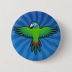 Cartoon Conure / Lorikeet / Parrot Ronde Button 5,7 Cm