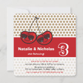 Cartoon Cool Party Cherries Twins Birthday Foto Kaart (Voorkant)